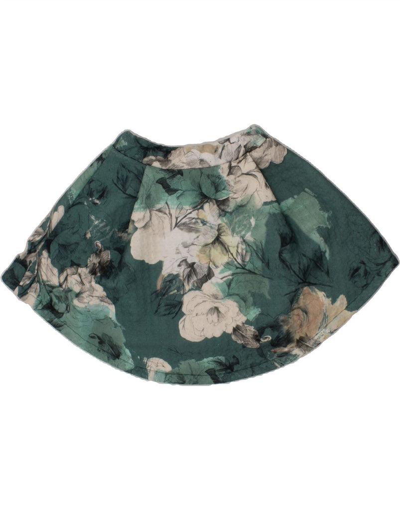LIU JO Girls Mini Skirt 3-4 Years W18  Green Floral Polyester Vintage Liu Jo and Second-Hand Liu Jo from Messina Hembry 