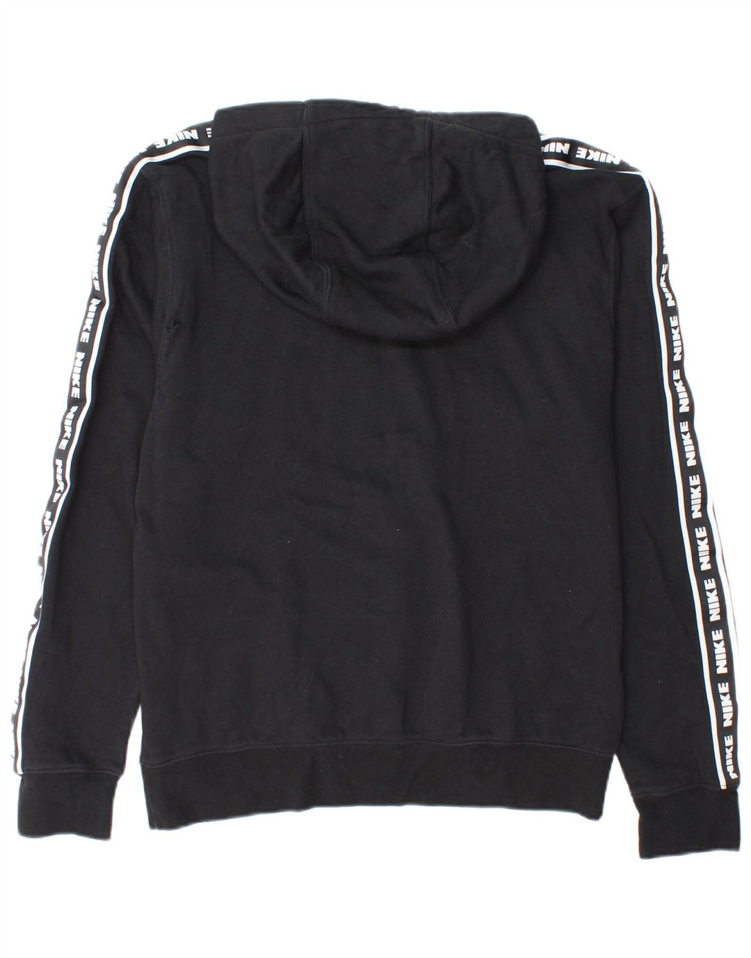 NIKE Mens Graphic Hoodie Jumper Small Black Cotton