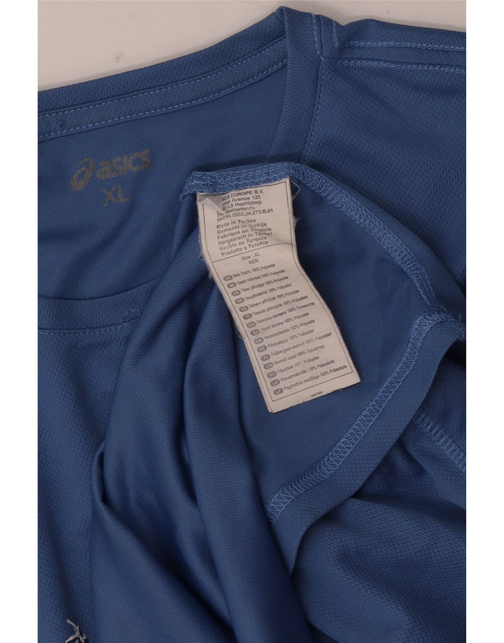 Мужская футболка с рисунком Asics Top XL, синяя, полиэстер