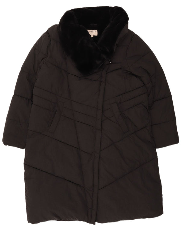 Женское стеганое пальто MONSONON UK 18 XL, черный нейлон