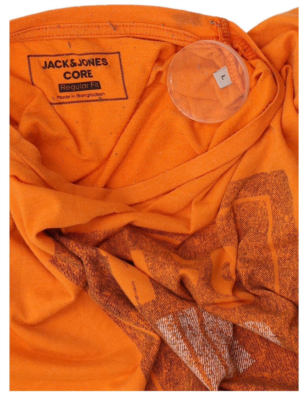 Мужская футболка с рисунком Jack & Jones стандартного кроя, большая оранжевая