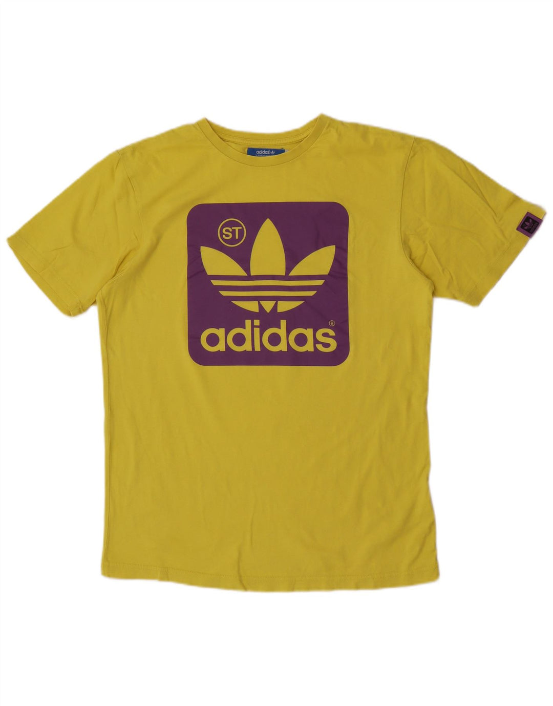 Adidas Мужская футболка с рисунком Верх среднего желтого цвета из хлопка