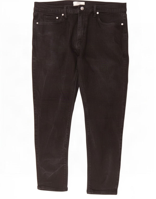 Мужские джинсы скинни Marks & Spencer W36 L29, черный хлопок