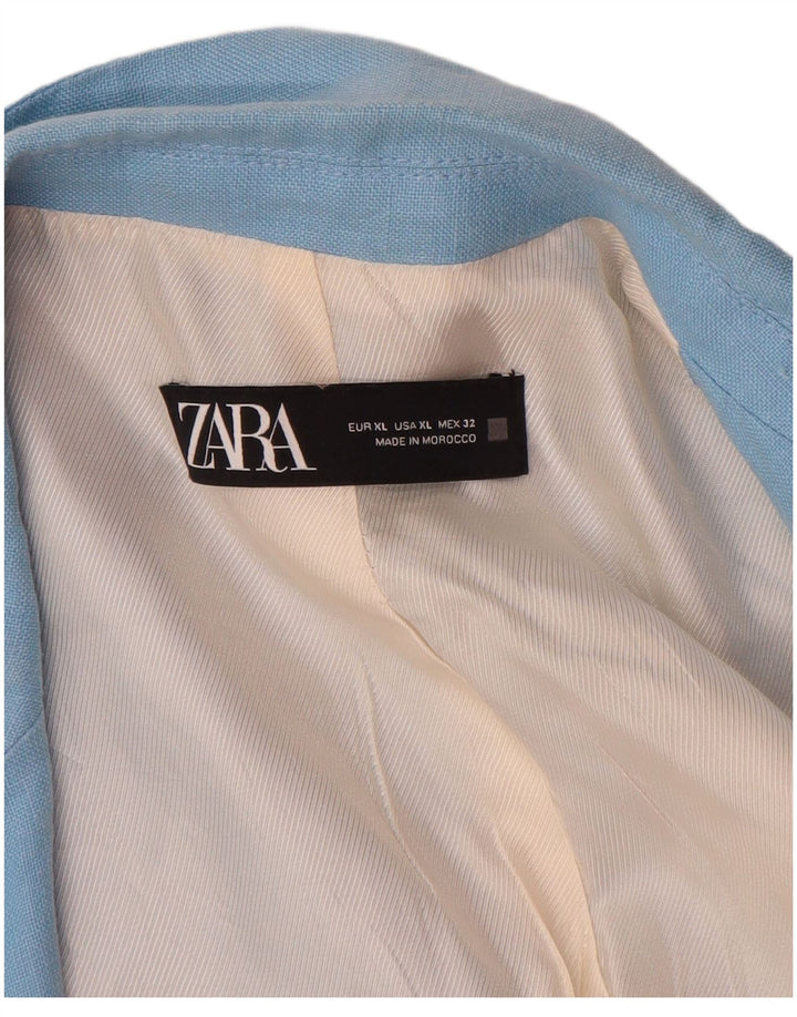 Женский открытый пиджак Zara UK 18 XL синий