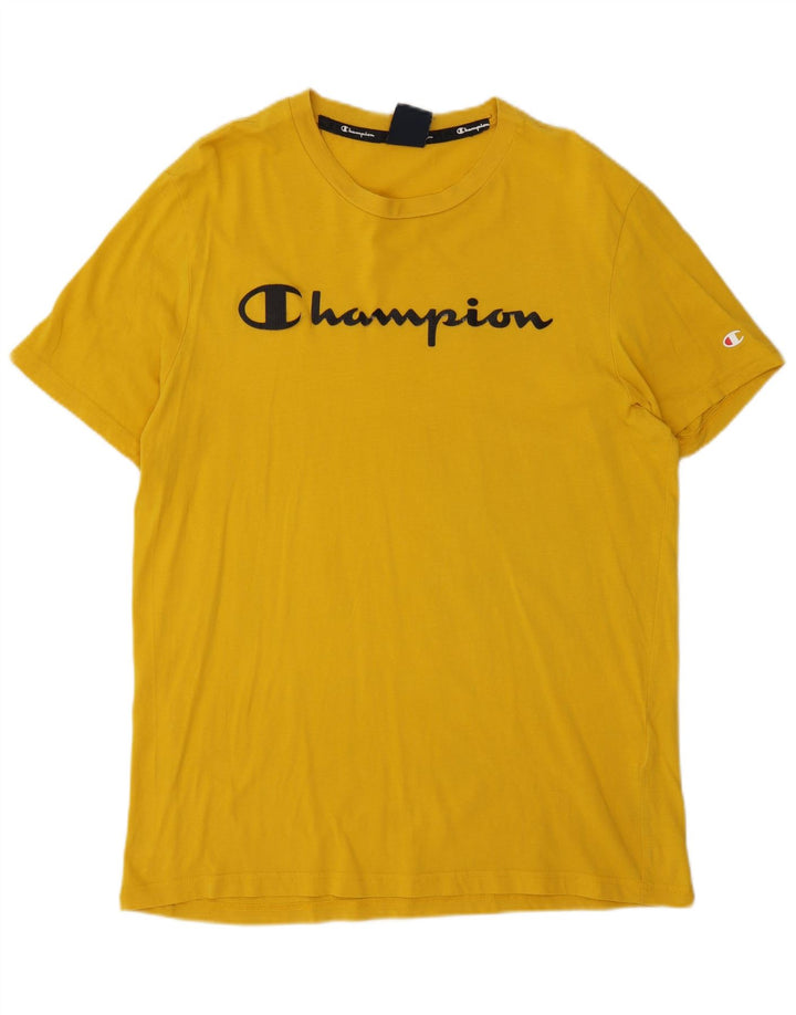Мужская футболка с рисунком Champion, средний желтый цвет