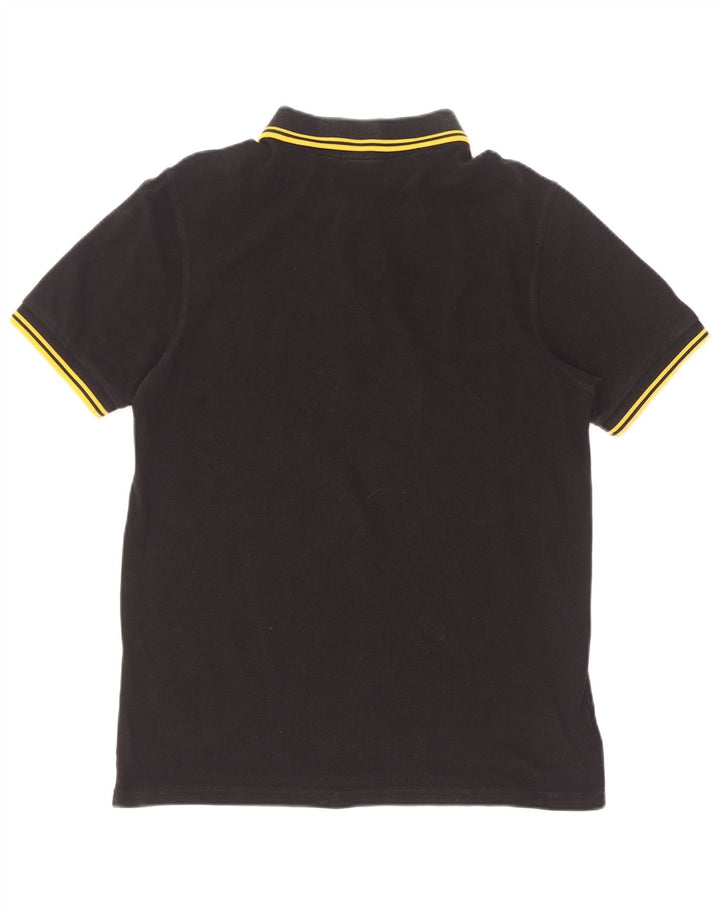 Мужская рубашка-поло Fred Perry, хлопок в черную полоску среднего размера