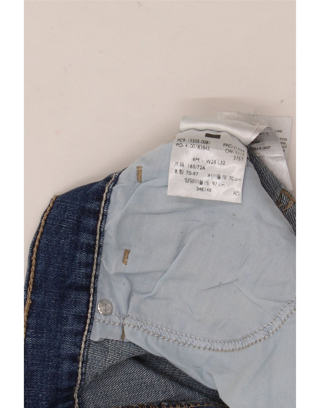 Женские прямые джинсы Levi's 505, США 6, средние W28 L32, темно-синие, хлопок