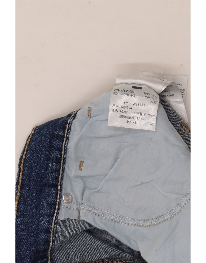 Женские прямые джинсы Levi's 505, США 6, средние W28 L32, темно-синие, хлопок