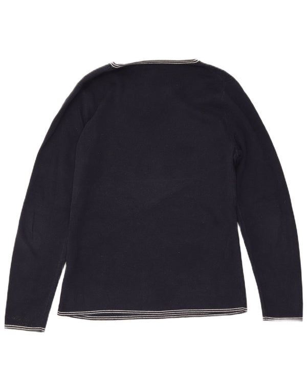 Женский джемпер с вырезом «лодочка» TOMMY HILFIGER UK 14, большой темно-синий