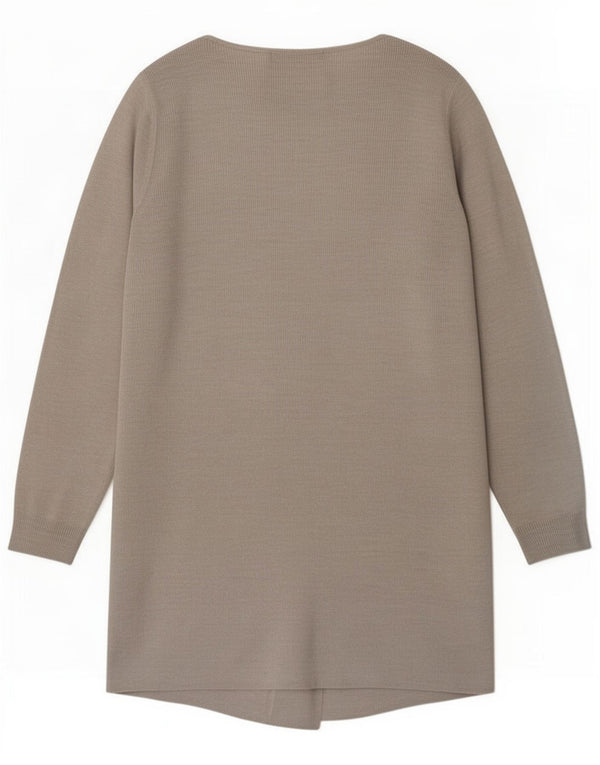 Marks & Spencer Womens Longline Cardigan Sweater UK 10 Small Silver Acrylic