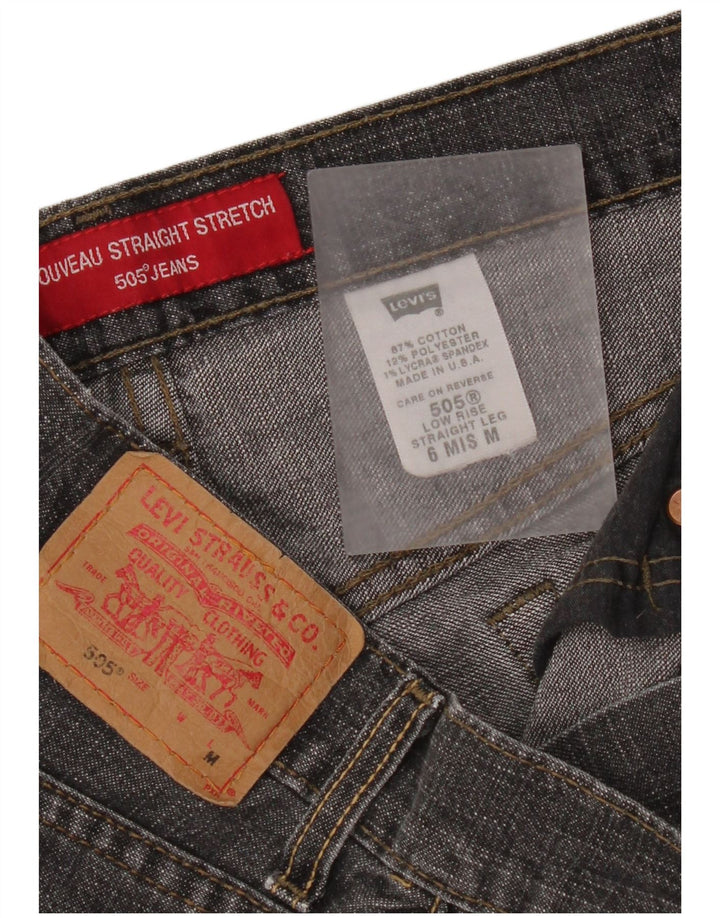 Женские прямые джинсы Levi's 505 с потертостями, США 6, средние W30 L32, серые