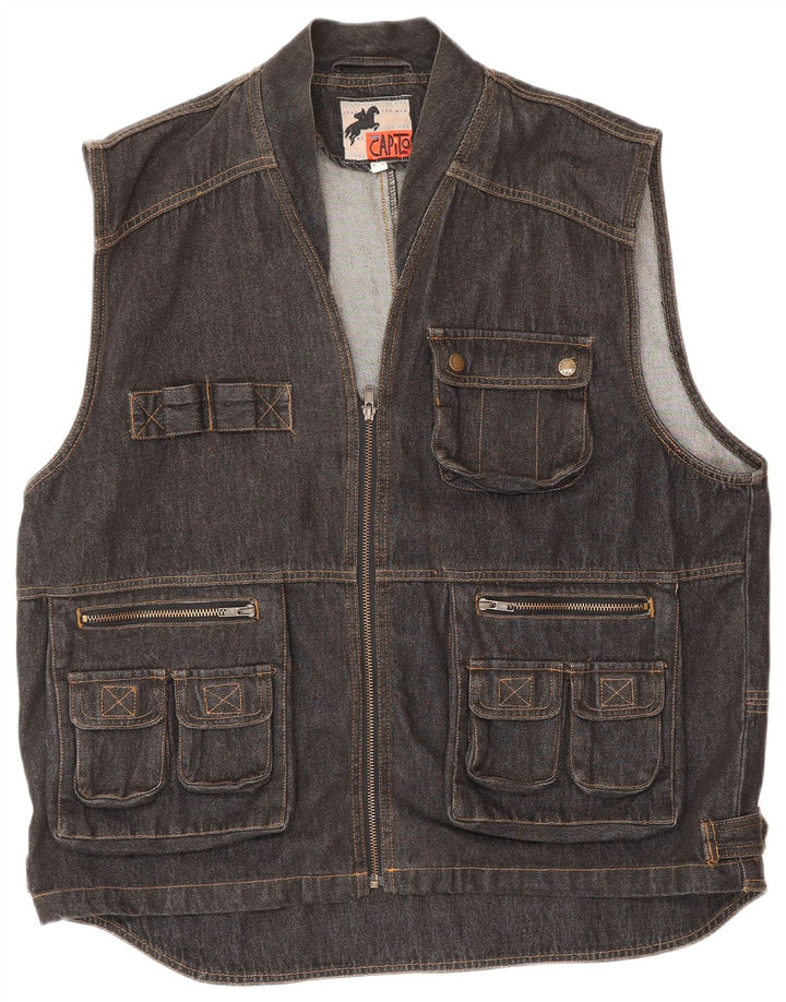 Мужской джинсовый жилет VINTAGE IT 52 XL, серый хлопок