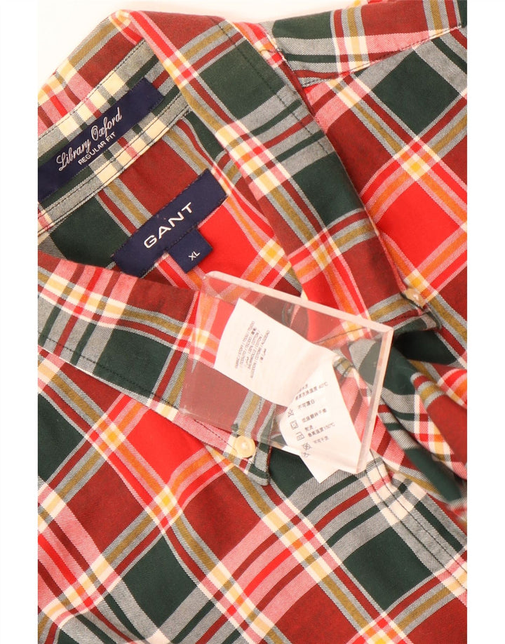 Мужская рубашка стандартного кроя Gant XL, хлопковая красная клетка