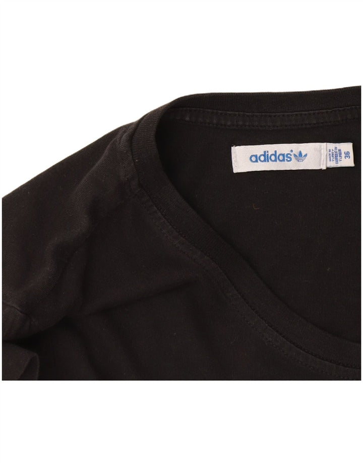 Женская футболка с рисунком Adidas Top EU 36, маленькая черная