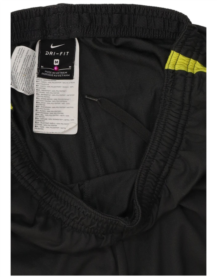 Мужские спортивные брюки Nike Dri Fit джоггеры среднего серого цвета с цветными блоками