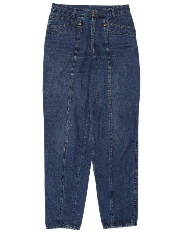 Женские зауженные джинсы с высокой талией POP 84 IT 48 XL W34 L32 Синий хлопок