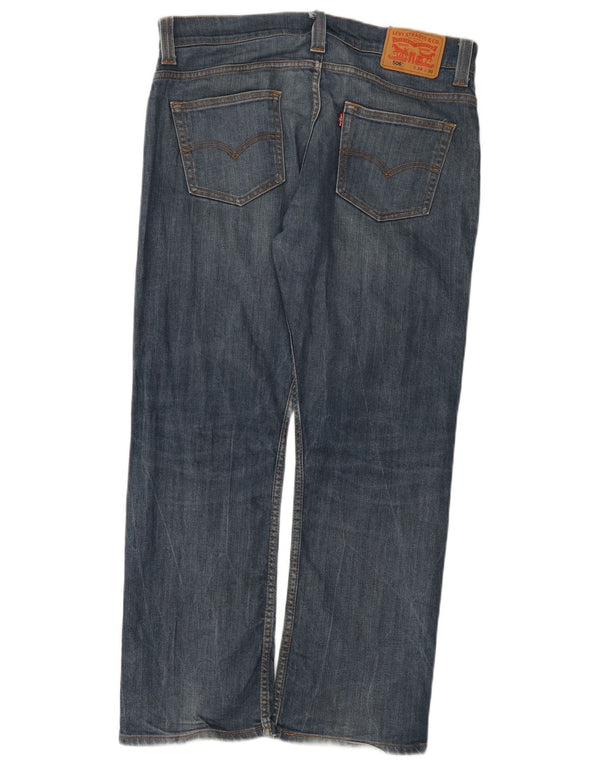 Мужские прямые джинсы Levi's 506 W34 L30 синие, хлопок