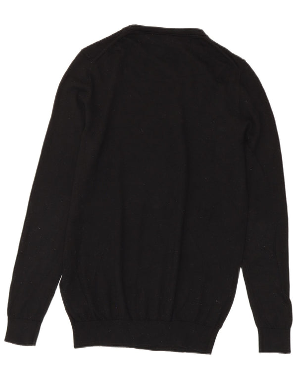 Мужской джемпер с круглым вырезом Reiss XS, черная шерсть