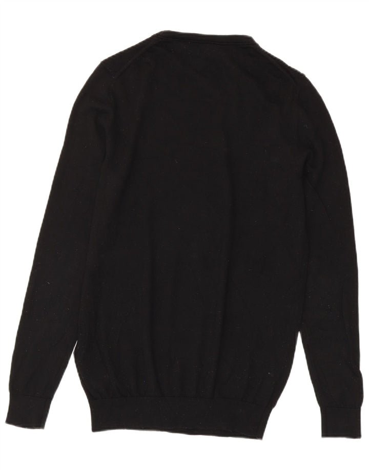 Мужской джемпер с круглым вырезом Reiss XS, черная шерсть