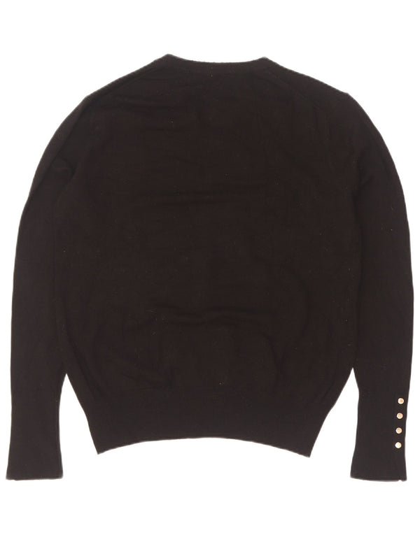Женский джемпер с круглым вырезом Zara UK 14 XL, черный вискоза