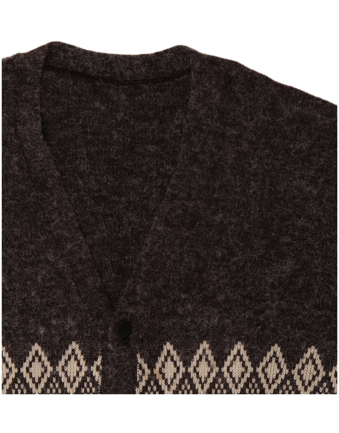 VINTAGE Мужской кардиган-свитер XL Серый Argyle/Diamond