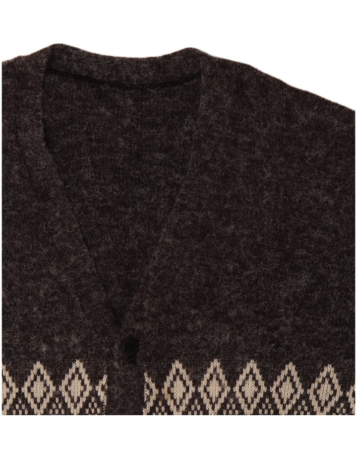 VINTAGE Мужской кардиган-свитер XL Серый Argyle/Diamond