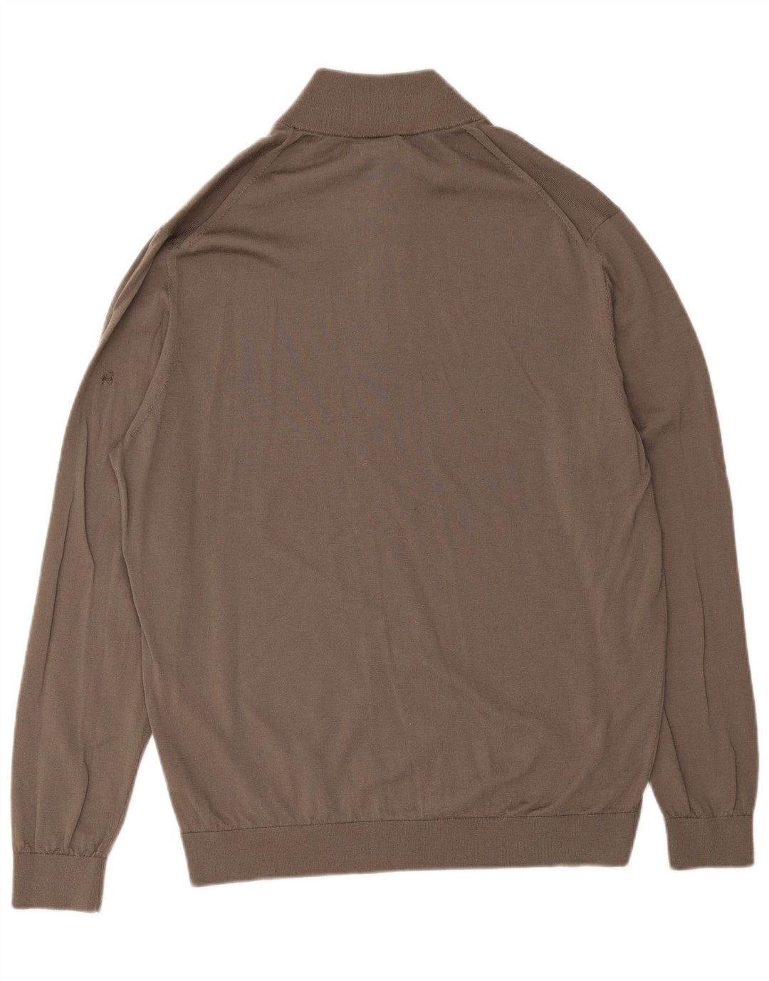 Мужской свитер Massimo Dutti с воротником на молнии 2XL, коричневый, шерсть