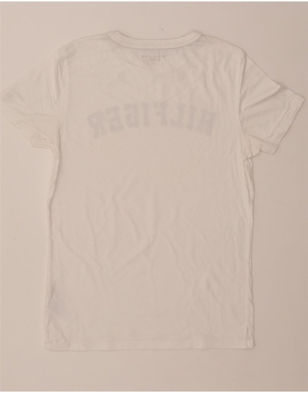 TOMMY HILFIGER Женская футболка с рисунком Top UK 14 Средний Белый Хлопок