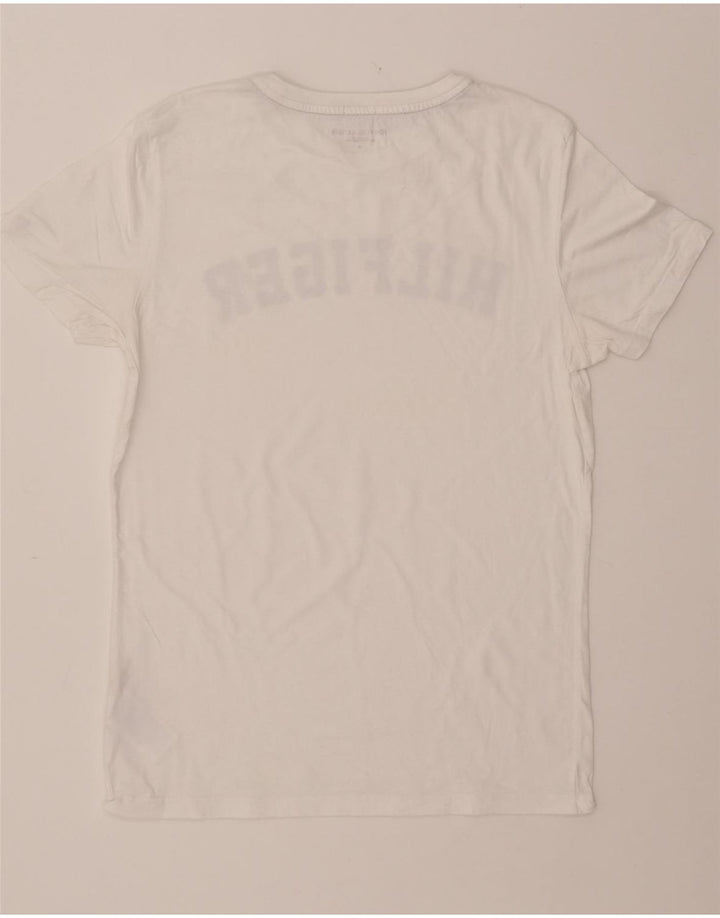 TOMMY HILFIGER Женская футболка с рисунком Top UK 14 Средний Белый Хлопок