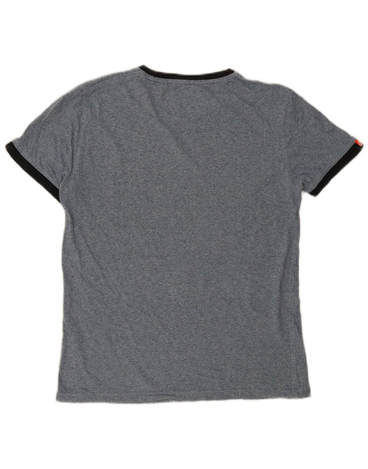 Мужская футболка Superdry Top из хлопка среднего синего цвета с крапинками