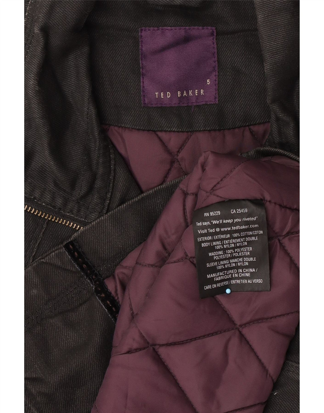Мужская куртка Ted Baker, размер 5 XL, черный хлопок