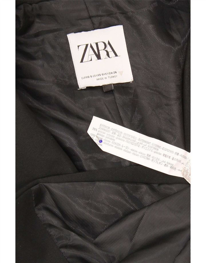 Женский пиджак оверсайз с 2 пуговицами Zara UK 6 XS, черный полиэстер