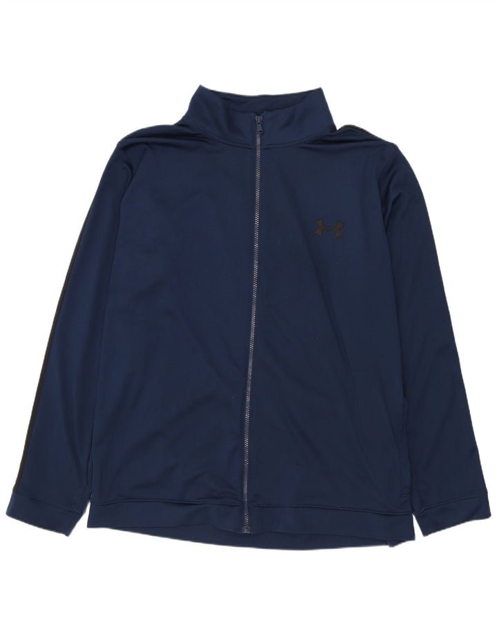 Мужской спортивный костюм UNDER ARMOR, верхняя куртка 2XL, темно-синий, полиэстер с цветными блоками