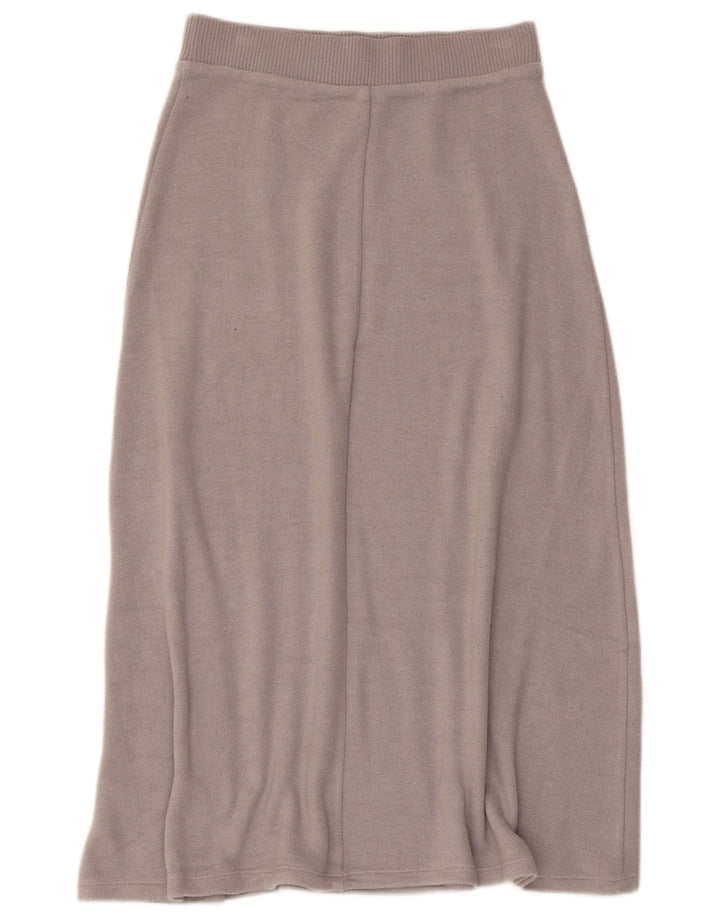 Zara Женская трикотажная расклешенная юбка, маленькая W26, серая, вискоза