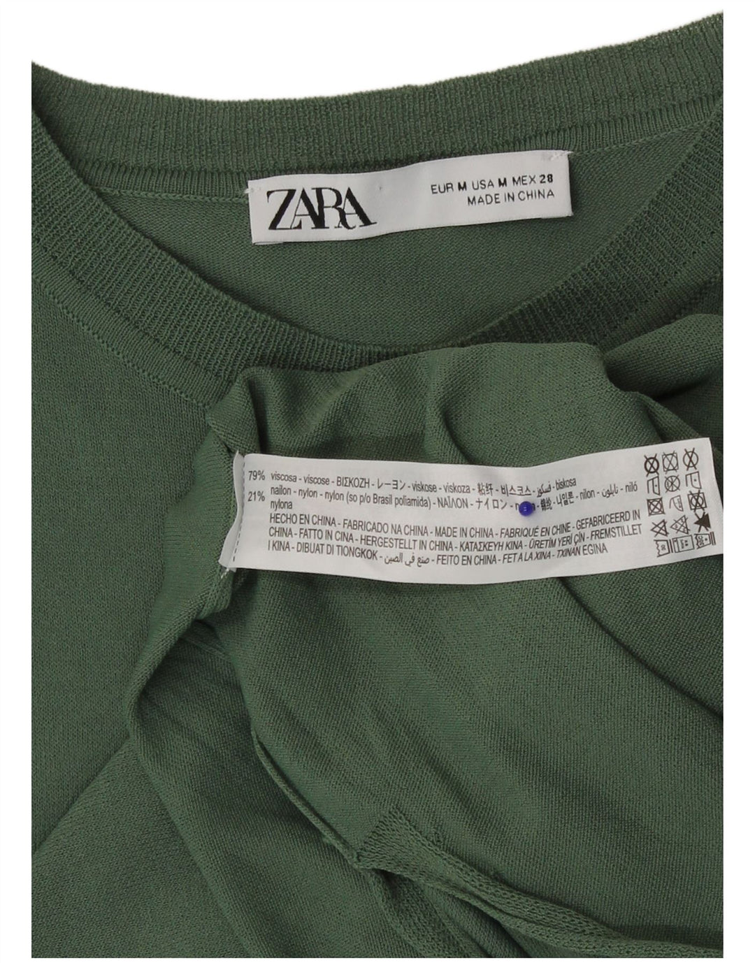 Женское платье макси Zara UK 12, средний зеленый цвет, вискоза