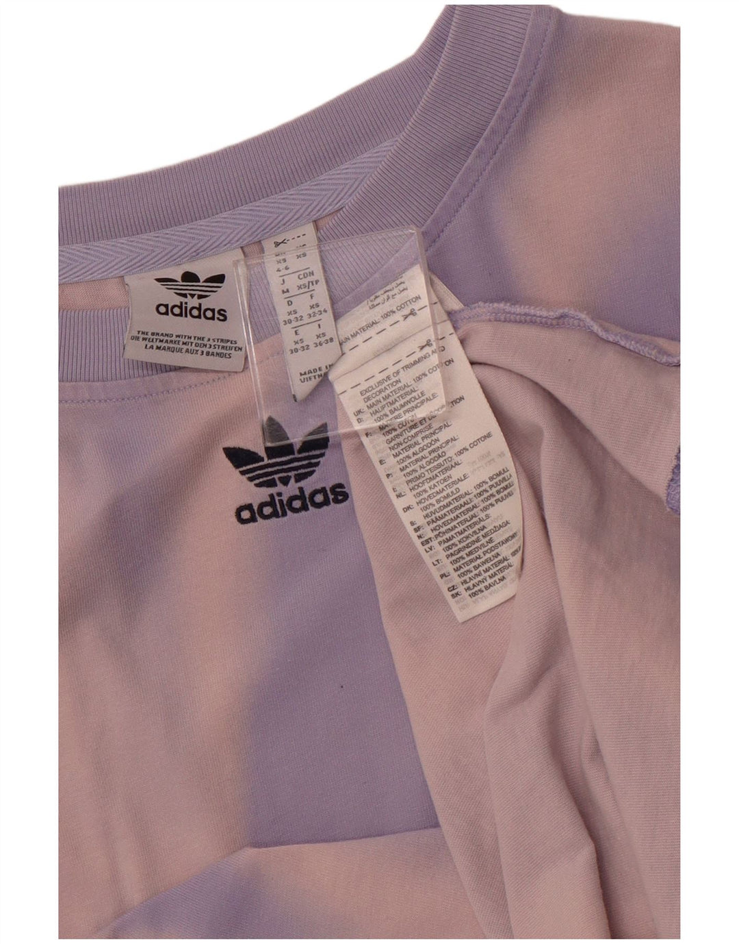 Женская футболка ADIDAS Top UK 4/6 XS Purple Tie Dye Cotton