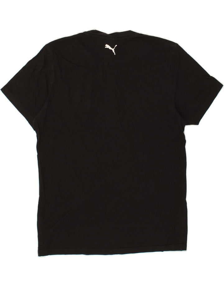 PUMA Mens Graphic T-Shirt Top Small Black Vintage Puma and Second-Hand Puma from Messina Hembry 