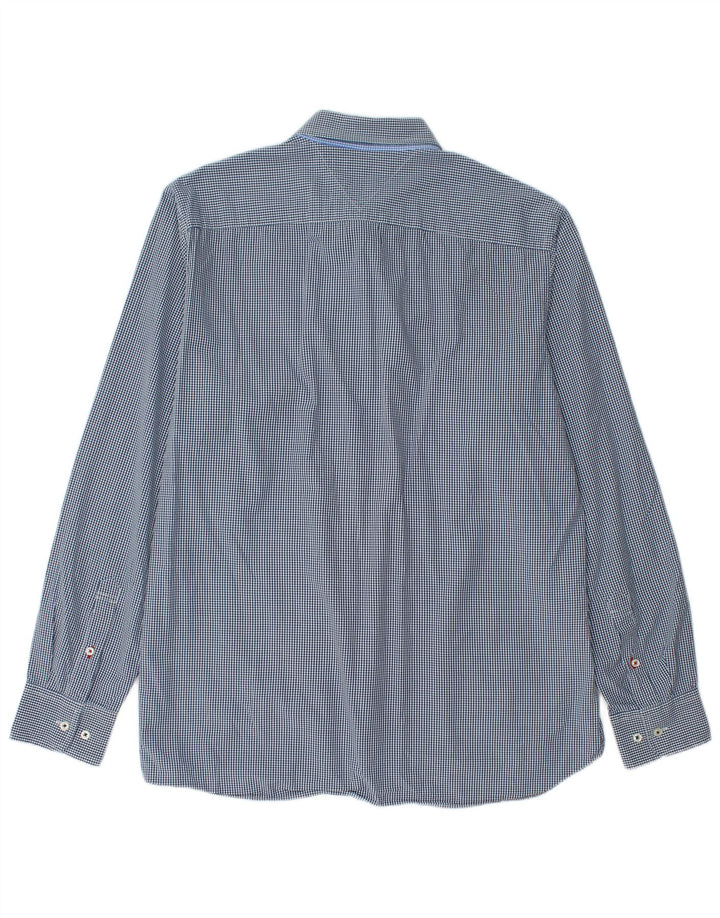 Мужская рубашка индивидуального кроя Tommy Hilfiger, темно-синяя, в мелкую клетку