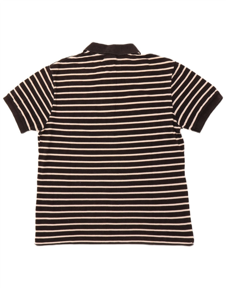 Мужская рубашка-поло LACOSTE, размер 6 XL, хлопок в черную полоску