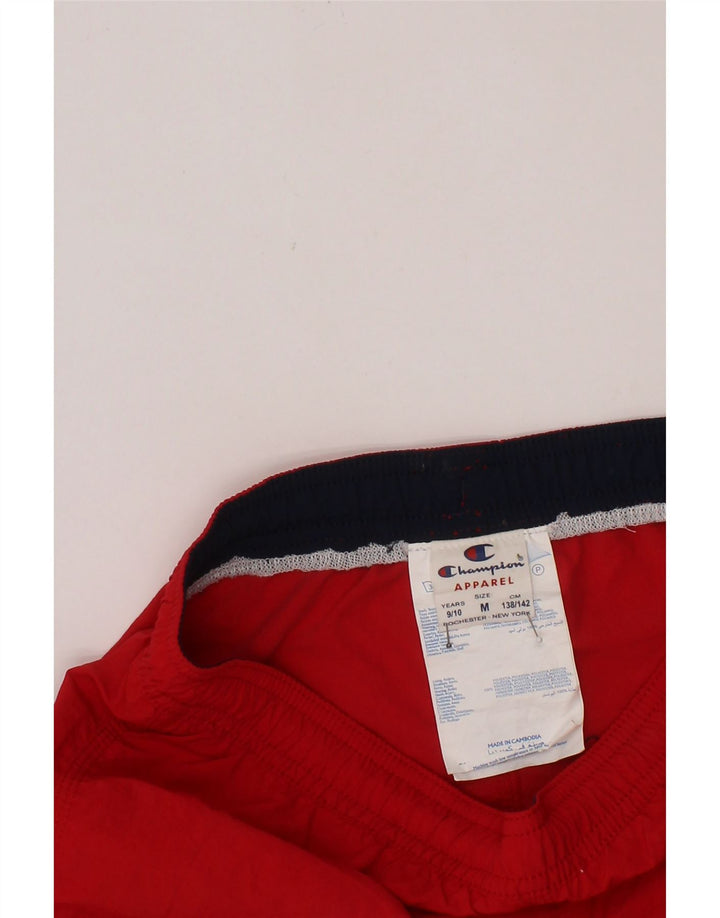 CHAMPION Boys Swimming Shorts 9-10 Years Medium  Red Polyester
