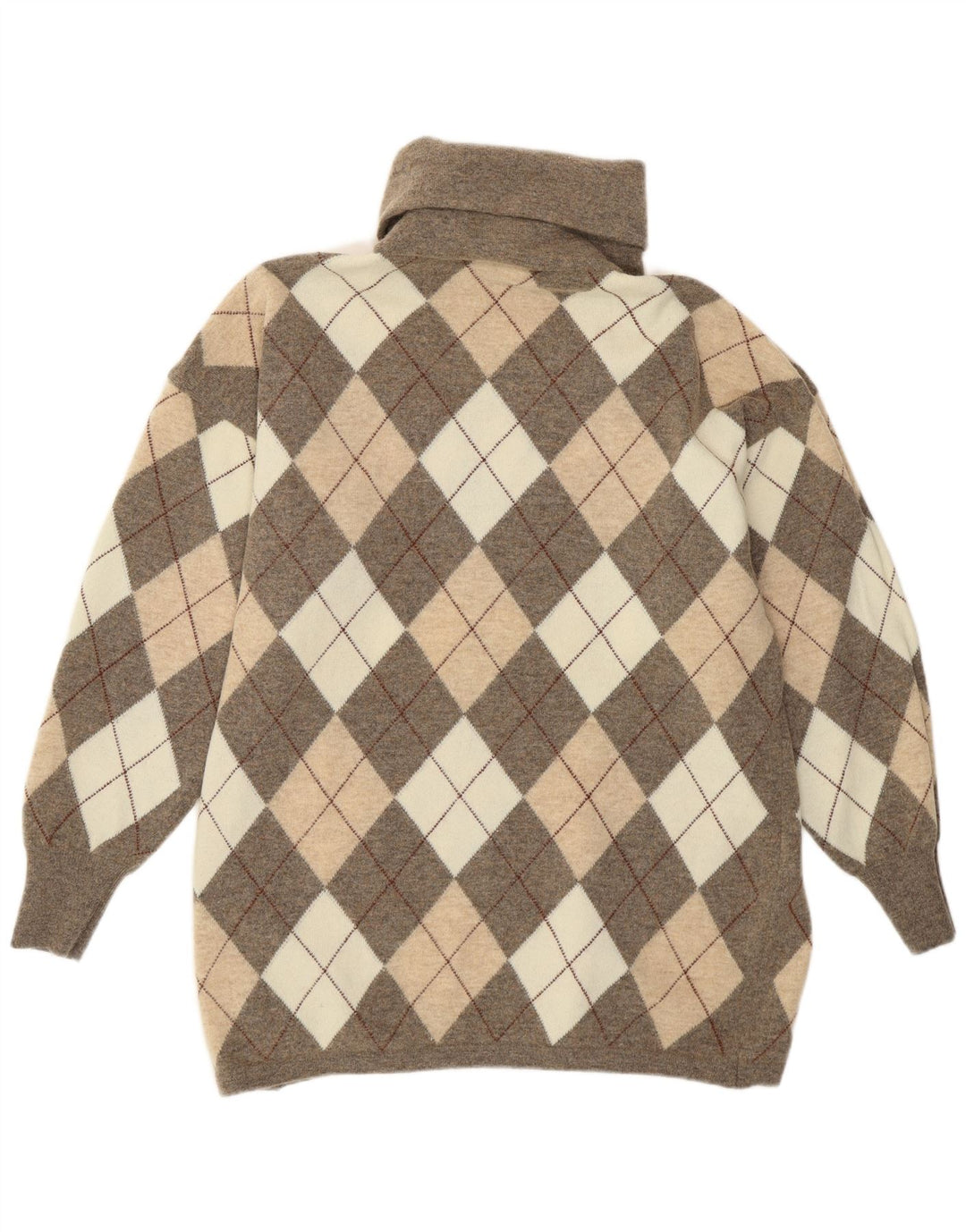 Женский джемпер с высоким воротником Gispa UK 18 XL Серый Argyle/Diamond