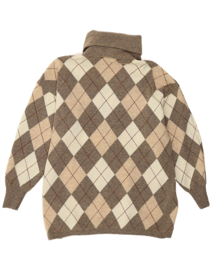 Женский джемпер с высоким воротником Gispa UK 18 XL Серый Argyle/Diamond
