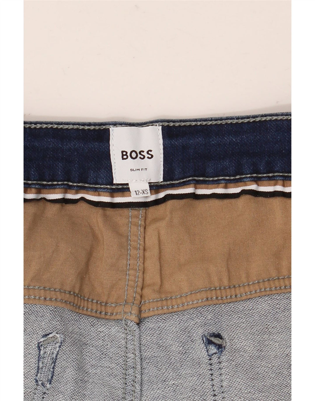 Узкие джинсы HUGO BOSS для мальчиков 11-12 лет XS синие