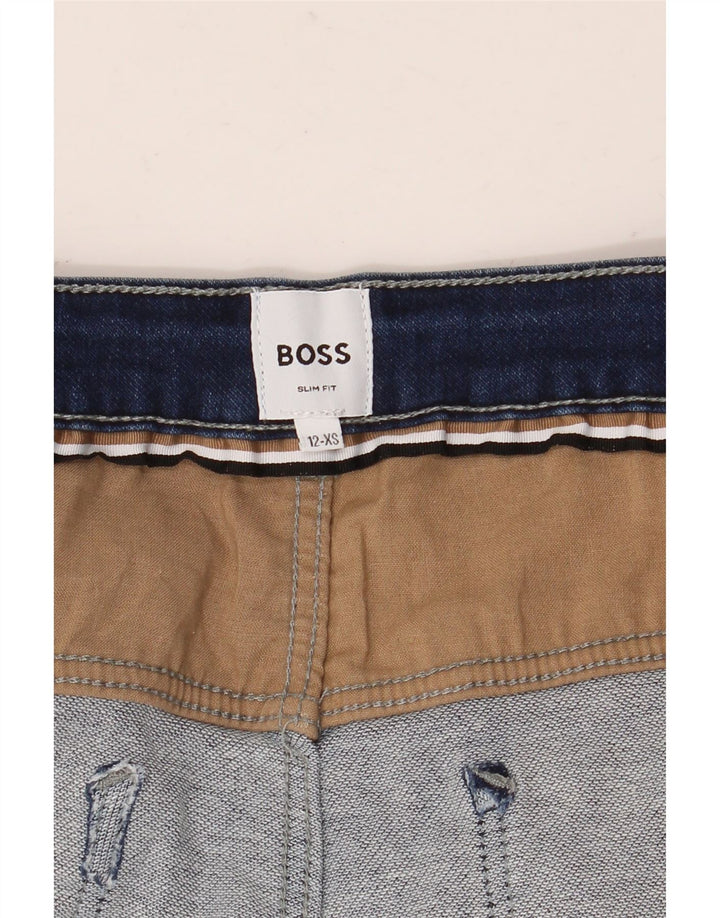 Узкие джинсы HUGO BOSS для мальчиков 11-12 лет XS синие
