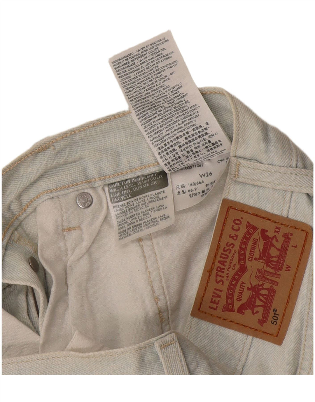 Женские джинсовые шорты Levi's 501 W26, маленькие синие, хлопок