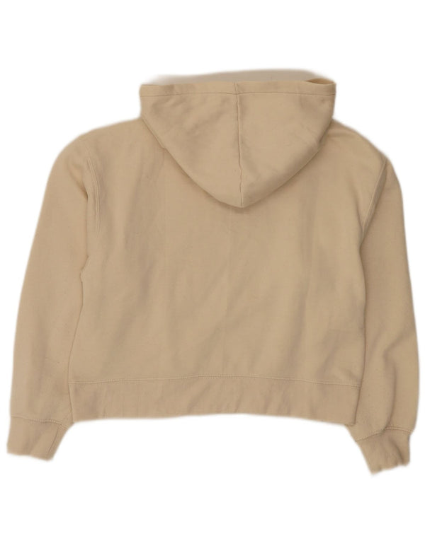 Укороченный джемпер с капюшоном Zara для девочек 13–14 лет, бежевый, полиэстер