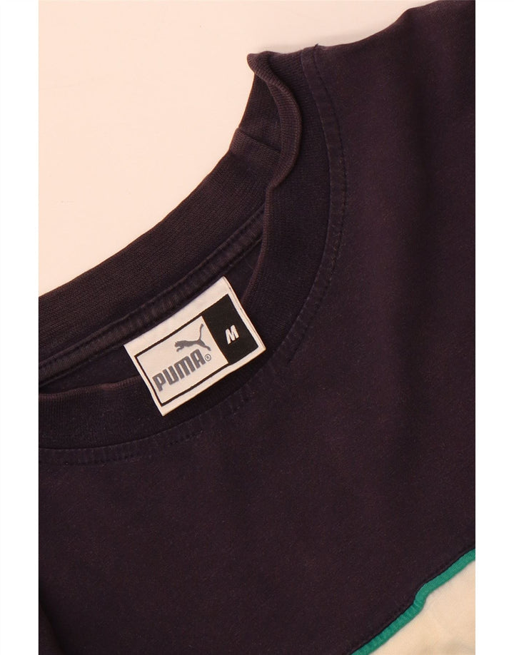 Мужская футболка Puma, средний белый цвет, цветной блок