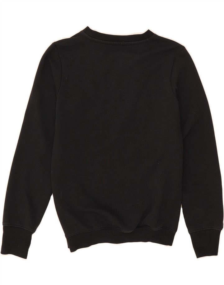 ASICS Womens Sweatshirt Jumper UK 10 Small Black Cotton Vintage Asics and Second-Hand Asics from Messina Hembry 