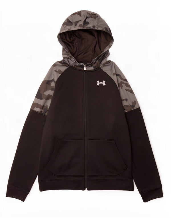 Свитер с капюшоном на молнии для мальчиков Under Armour, 13–14 лет, черный камуфляж, размер XL