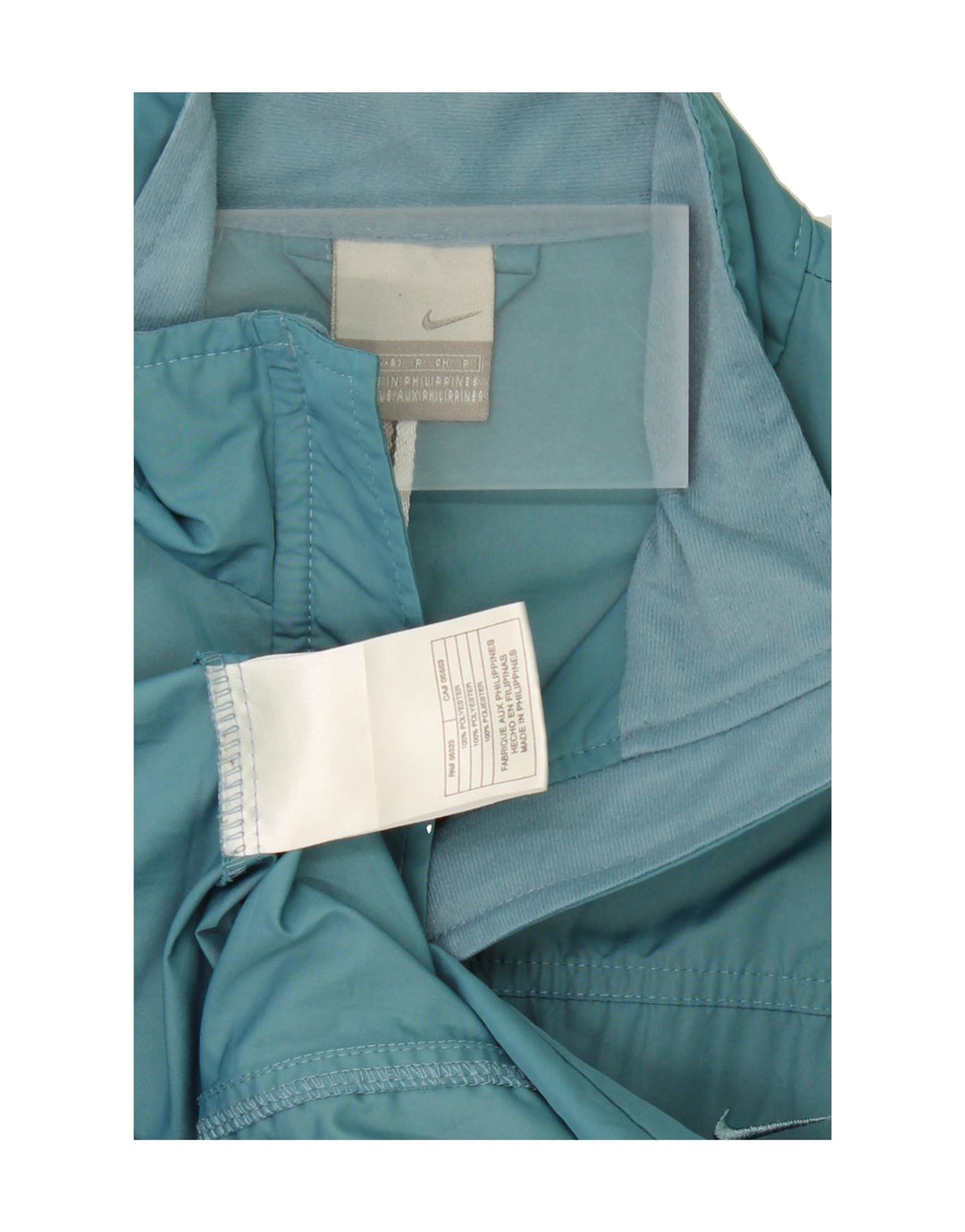 NIKE Womens Oversized Windbreaker Jacket US 4/6 Small Blue Polyester Vintage Nike and Second-Hand Nike from Messina Hembry 